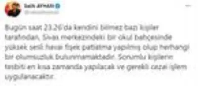 Sivas'ta bomba paniği... Vali sosyal medyadan açıklama yaptı Sivas'ta bomba paniği... Vali sosyal medyadan açıklama yaptı