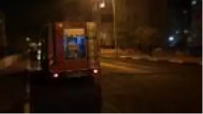 Kars'ta park halindeki kamyonet alev alev yandı Kars'ta park halindeki kamyonet alev alev yandı