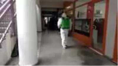Kovid-19 önlemleri kapsamında iş hanları dezenfekte edildi Kovid-19 önlemleri kapsamında iş hanları dezenfekte edildi