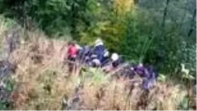 400 metrelik uçuruma yuvarlanan kamyonetteki 2 kişi yaralandı 400 metrelik uçuruma yuvarlanan kamyonetteki 2 kişi yaralandı