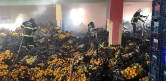 Son Dakika | Depodaki yangında 10 ton mandalina zarar gördü