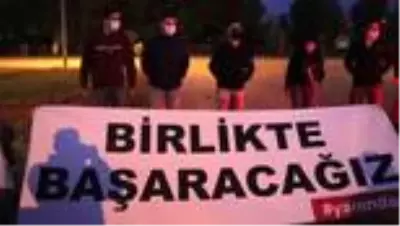 Lenf kanserine yakalanan gence arkadaşlarından pankartlı destek Lenf kanserine yakalanan gence arkadaşlarından pankartlı destek