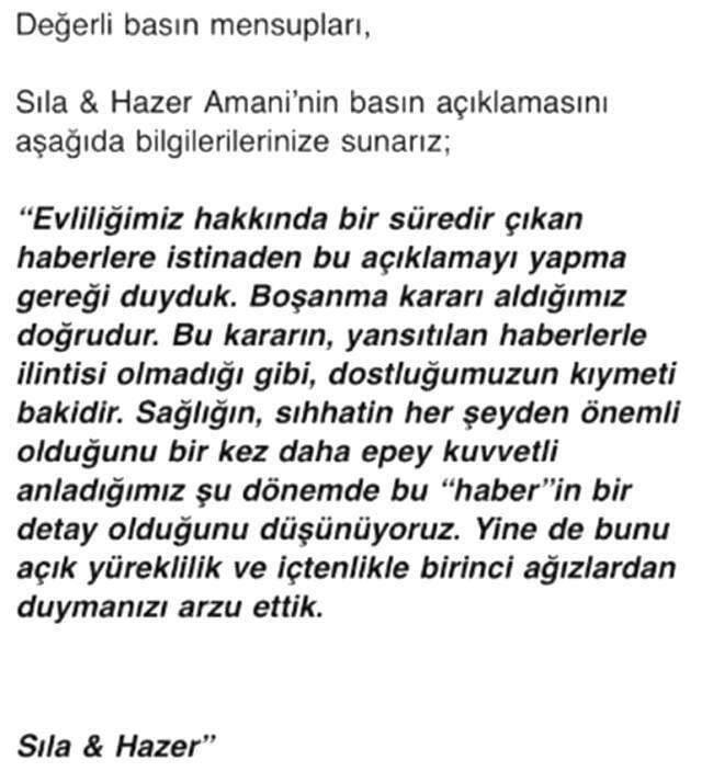 Sıla ve Hazer Amani boşanıyor mu? Sıla ve Hazer Amani boşandı iddiaları doğru mu? Sıla boşandı mı?