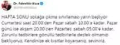 Son dakika haberleri | Sağlık Bakanı Koca'dan hafta sonu uyarısı Son dakika haberleri | Sağlık Bakanı Koca'dan hafta sonu uyarısı