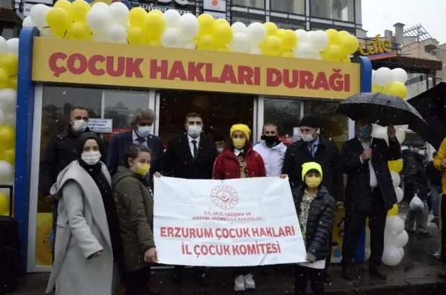 Son dakika haberi! Erzurum'da Çocuk Hakları durağı açıldı