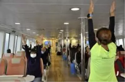 İstanbullular için vapurda egzersiz zamanı! İstanbullular için vapurda egzersiz zamanı!