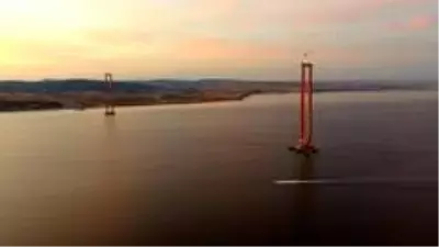 1915 Çanakkale Köprüsü'nün ilk 'mega blok' tabliyesi Çanakkale'ye geldi