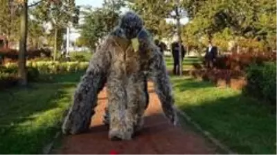 Bursalı ünlü tiyatrocu kartal kostümü giydi maske takmayanları uyardı Bursalı ünlü tiyatrocu kartal kostümü giydi maske takmayanları uyardı