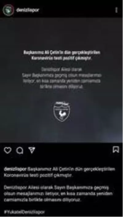 Denizlispor Başkanı Ali Çetin korona virüse yakalandı Denizlispor Başkanı Ali Çetin korona virüse yakalandı