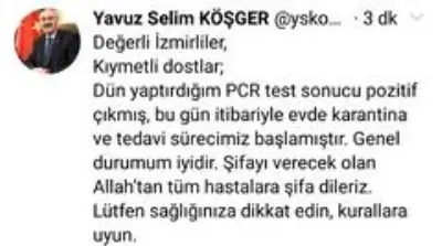 Son dakika! İzmir Valisi Yavuz Selim Köşger korona virüse yakalandı Son dakika! İzmir Valisi Yavuz Selim Köşger korona virüse yakalandı