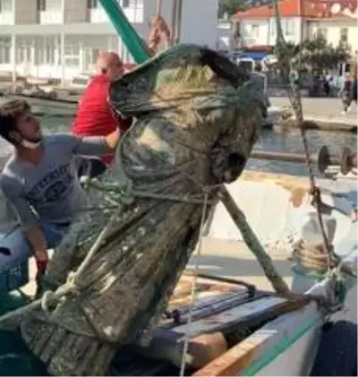 Marmaris açıklarında bulunan heykelin baş kısmı için dalış yapılacak