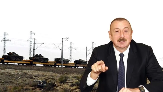 Trenin ucu bucağı görünmüyor! Ermenilerden ele geçirilen tank ve toplar Bakü'ye götürüldü