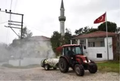 Çan belediyesi'nden köylere dezenfekte desteği Çan belediyesi'nden köylere dezenfekte desteği