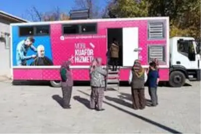 Mobil kuaför yayladaki vatandaşların hizmetinde Mobil kuaför yayladaki vatandaşların hizmetinde