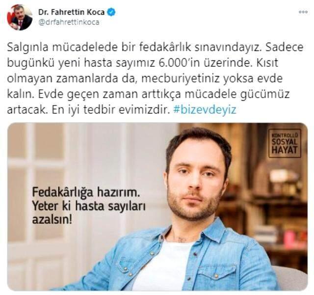 Sağlık Bakanı Fahrettin Koca: Kısıt olmayan zamanlarda da mecburiyetiniz yoksa evde kalın