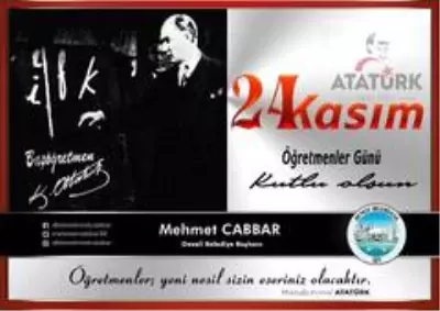 Başkan Mehmet Cabbar'dan 24 Kasım Öğretmenler Günü mesajı Başkan Mehmet Cabbar'dan 24 Kasım Öğretmenler Günü mesajı