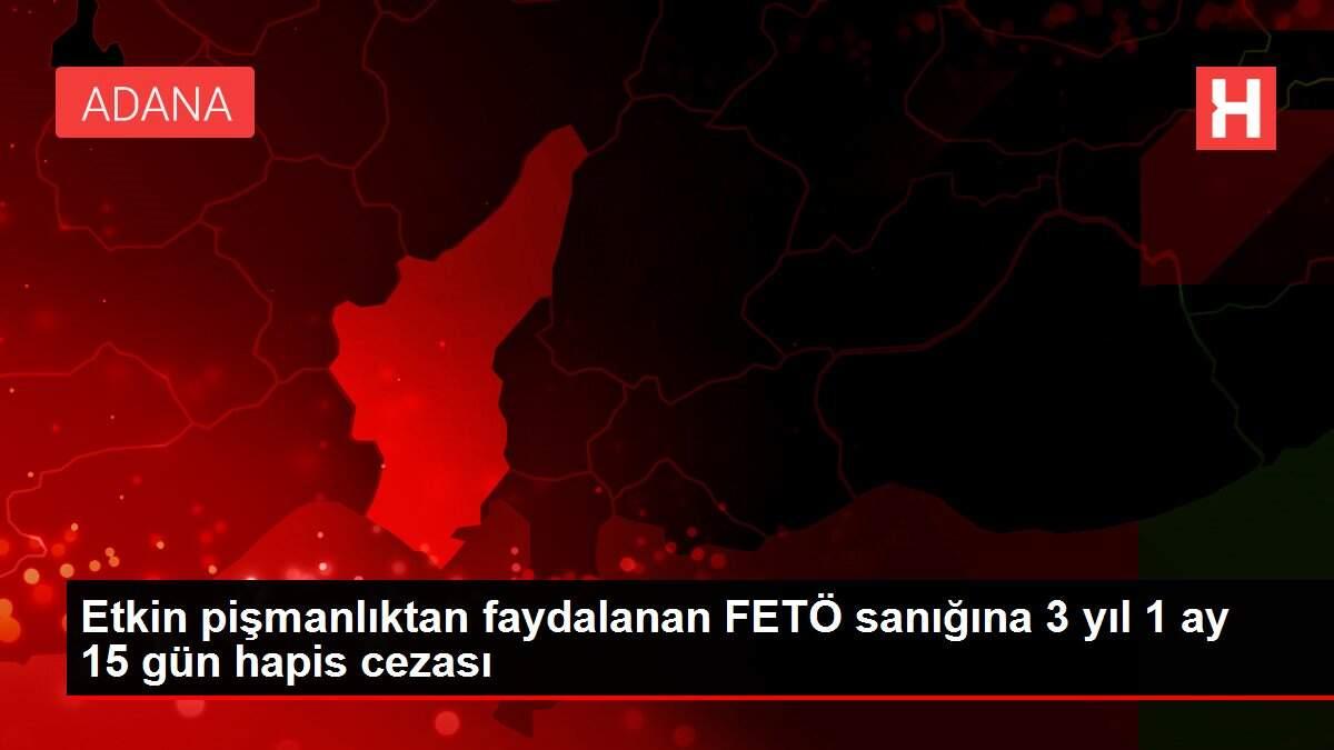 Etkin pişmanlıktan faydalanan FETÖ sanığına 3 yıl 1 ay 15 gün hapis cezası