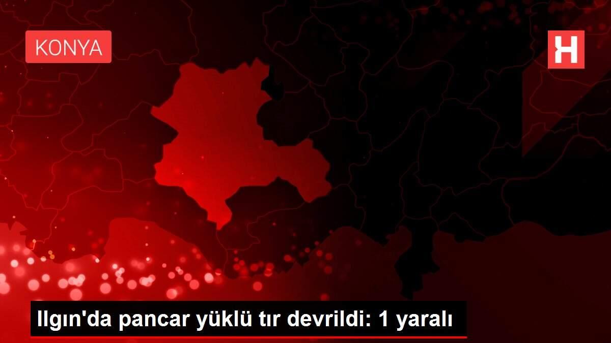Ilgın'da pancar yüklü tır devrildi: 1 yaralı