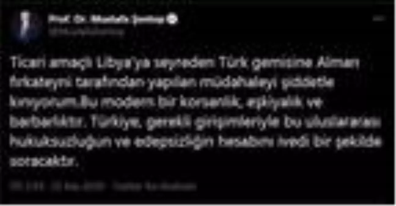 TBMM Başkanı Şentop: Türk gemisine yapılan müdahaleyi kınıyorum