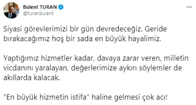 Bülent Arınç'ın istifasına AK Parti ve MHP'den ilk tepki: En büyük hizmetin 'istifa' haline gelmesi çok büyük acı Bülent Arınç'ın istifasına AK Parti ve MHP'den ilk tepki: En büyük hizmetin 'istifa' haline gelmesi çok büyük acı