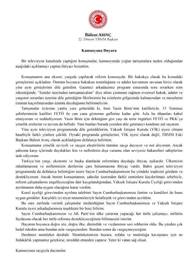 Bülent Arınç istifa mı etti? Bülent Arınç neden istifa etti, görevi nedir? Bülent Arınç istifa mı etti? Bülent Arınç neden istifa etti, görevi nedir?
