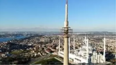 Çamlıca'daki TRT verici kulesinin sökümünde sona yaklaşıldı Çamlıca'daki TRT verici kulesinin sökümünde sona yaklaşıldı