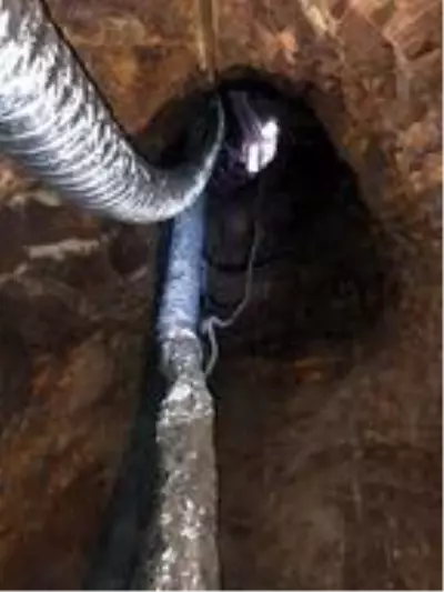 Kaçak kazı yapan şahıslar, tünele havalandırma sistemi bile kurmuş Kaçak kazı yapan şahıslar, tünele havalandırma sistemi bile kurmuş
