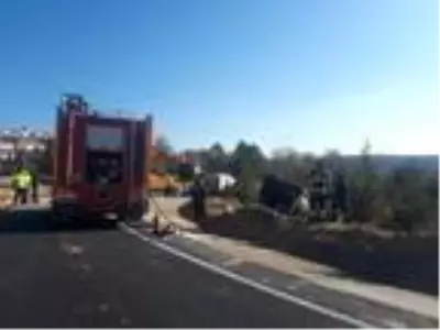 Karabük'te otomobil, takla attı: 2 yaralı Karabük'te otomobil, takla attı: 2 yaralı