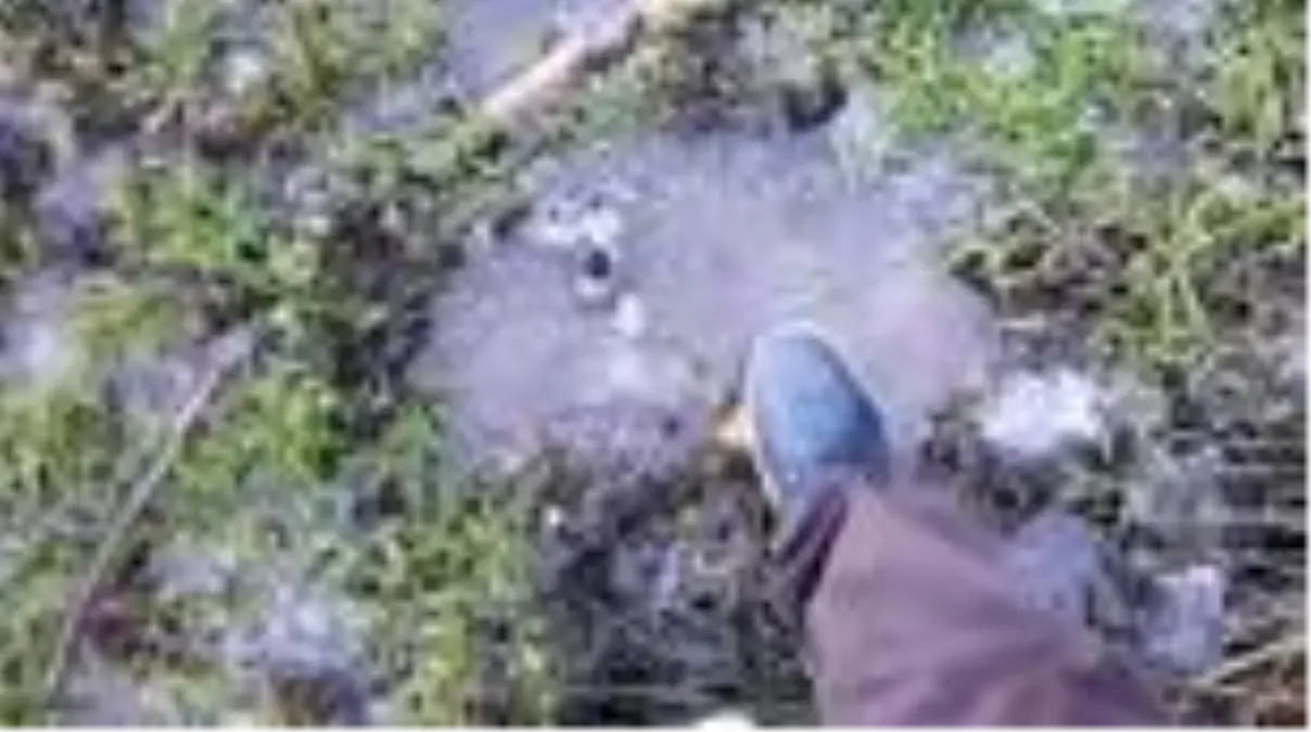 Mudurnu'da küçük dereler dondu