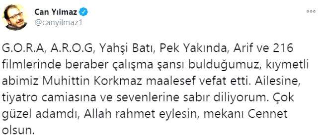 Muhittin Korkmaz öldü mü? Muhittin Korkmaz kimdir? GORA'da 'Komutan Logar bir cisim yaklaşıyor' repliğini söyleyen Muhittin Korkmaz filmleri dizileri