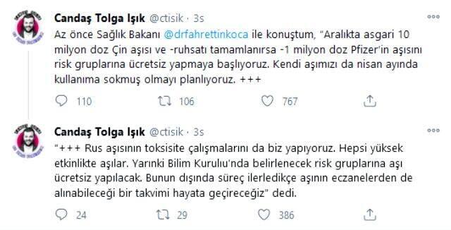 Sağlık Bakanı Koca: İlerleyen süreçte koronavirüs aşısı eczanelerden de alınabilecek Sağlık Bakanı Koca: İlerleyen süreçte koronavirüs aşısı eczanelerden de alınabilecek