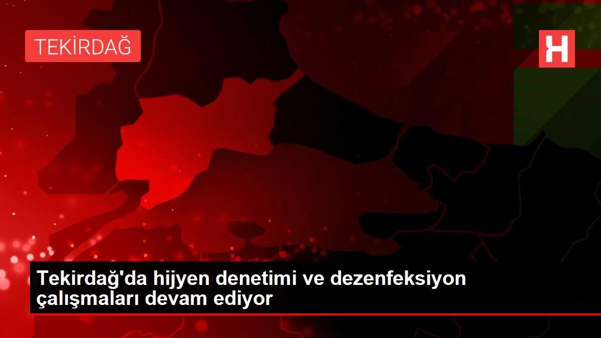 Tekirdağ'da hijyen denetimi ve dezenfeksiyon çalışmaları devam ediyor