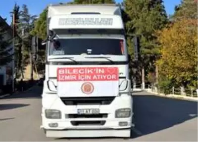 Bilecik'ten yardım tırı İzmir'e uğurlandı Bilecik'ten yardım tırı İzmir'e uğurlandı