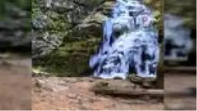 Bolu Köroğlu Dağları'ndaki şelale ve dereler dondu Bolu Köroğlu Dağları'ndaki şelale ve dereler dondu