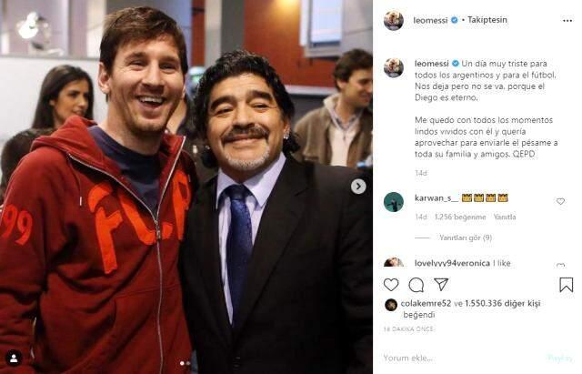 Futbolun yaşayan efsaneleri Messi ile Ronaldo, Maradona'ya böyle veda etti Futbolun yaşayan efsaneleri Messi ile Ronaldo, Maradona'ya böyle veda etti