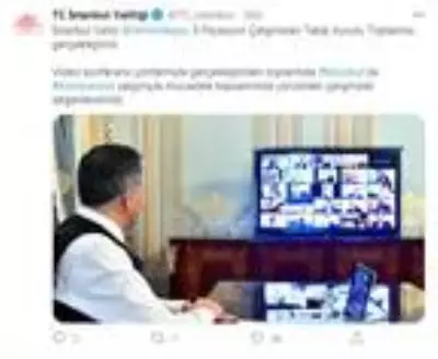 İstanbul Valisi Yerlikaya'dan video konferanslı korona virüs toplantısı İstanbul Valisi Yerlikaya'dan video konferanslı korona virüs toplantısı