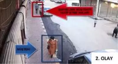 Kapkaççı önce güvenlik kameralarına sonra polise yakalandı Kapkaççı önce güvenlik kameralarına sonra polise yakalandı
