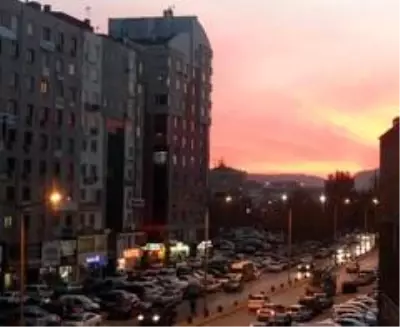 Kayseri'de gün batımı büyüledi Kayseri'de gün batımı büyüledi