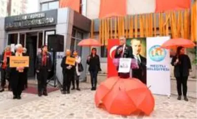 Mezitli, kadın şiddetine karşı tek ses oldu Mezitli, kadın şiddetine karşı tek ses oldu