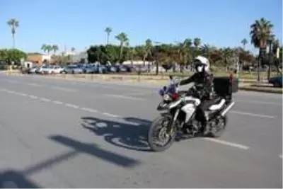 Mersin'in tek motorize kadın trafik polisi Mersin'in tek motorize kadın trafik polisi
