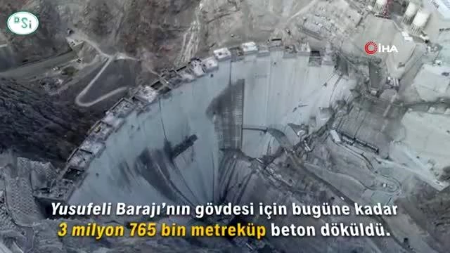 Türkiye'nin en yüksek barajının tamamlanmasına 25 metre kaldı