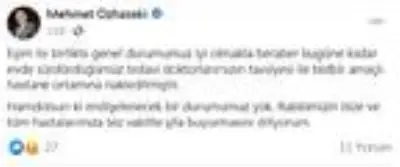 AK Parti'li Özhaseki'nin koronavirüs tedavisi hastanede devam edecek AK Parti'li Özhaseki'nin koronavirüs tedavisi hastanede devam edecek