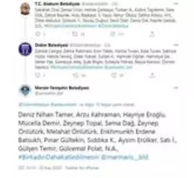 Belediyeler kadına yönelik şiddete tweet zinciri ile dikkat çekti Belediyeler kadına yönelik şiddete tweet zinciri ile dikkat çekti