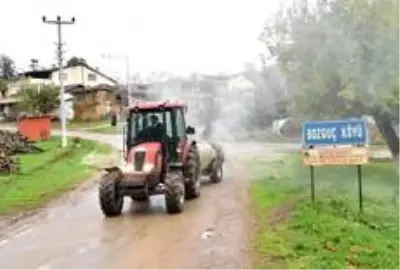 Çan Belediyesi köyleri dezenfekte ediyor Çan Belediyesi köyleri dezenfekte ediyor