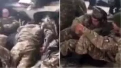 Ermenistan ordusunun savaş durumundaki içler acısı hali görüntülere yansıdı Ermenistan ordusunun savaş durumundaki içler acısı hali görüntülere yansıdı