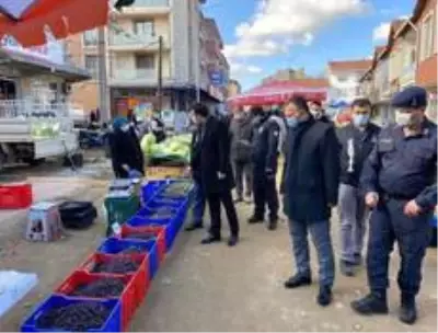 Kaymakam Göktaş'tan korona virüs denetimi Kaymakam Göktaş'tan korona virüs denetimi
