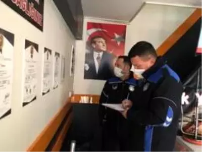 Salihli'de zabıta ekiplerinden işletmelere korona virüs denetimi Salihli'de zabıta ekiplerinden işletmelere korona virüs denetimi