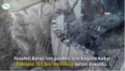 Türkiye'nin en yüksek barajının tamamlanmasına 25 metre kaldı Türkiye'nin en yüksek barajının tamamlanmasına 25 metre kaldı