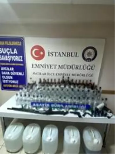 Avcılar'da sahte alkol operasyonu Avcılar'da sahte alkol operasyonu