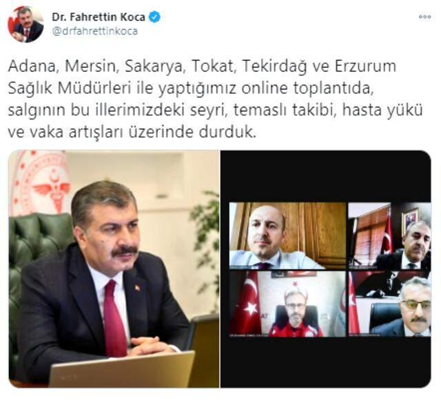 Bakan Koca, vaka sayısı yüzde 100 artan 5 ilimizi paylaşıp uyardı: Tedbirin olmadığı yerde tehdit devam ediyor Bakan Koca, vaka sayısı yüzde 100 artan 5 ilimizi paylaşıp uyardı: Tedbirin olmadığı yerde tehdit devam ediyor